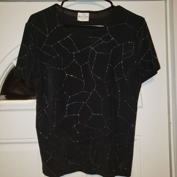 JR Bently Tops - Black Shirt Large